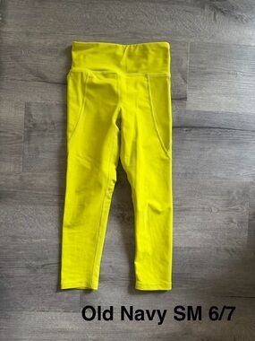 Old Navy Neon Yellow Girls' Active Leggings-BUNDLE FOR SAVINGS